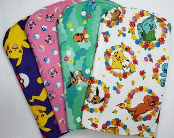 Monster Hunt: In Bloom | Set of 4 Contoured Burp Cloths