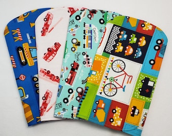 Vroom Vroom | Set of 4 Contoured Burp Cloths