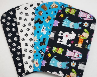 Baby's First Friend | Set of 4 Contoured Burp Cloths