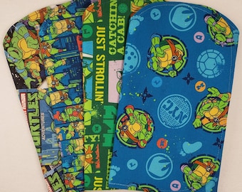 Renaissance Reptiles | Set of 4 Contoured Cotton Burp Cloths