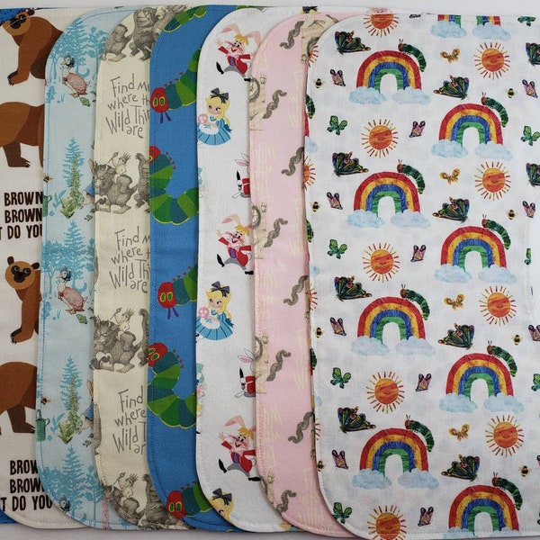 DISCOUNTED AND DISCONTINUED - Tell Me a Story | Contoured Burp Cloth