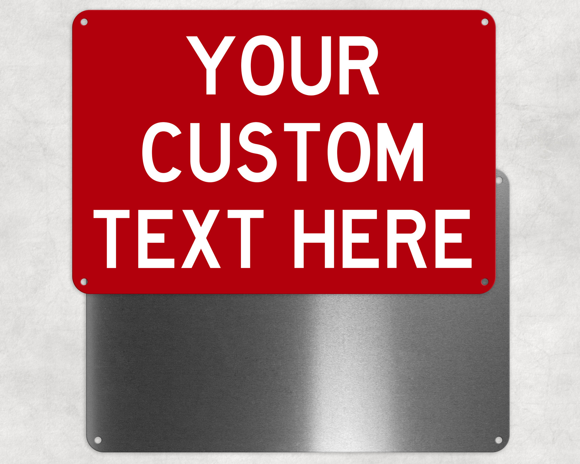 Your Custom Text Metal Sign With Colored Background, Personalized ...