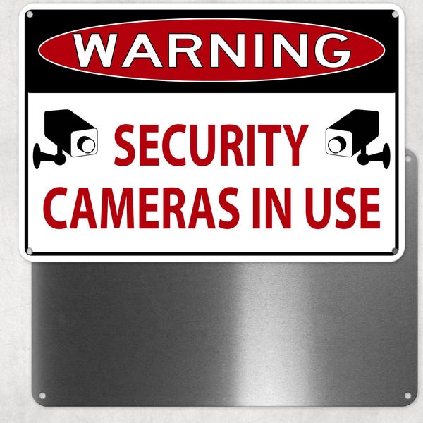 Security Cameras in Use Signs - Etsy