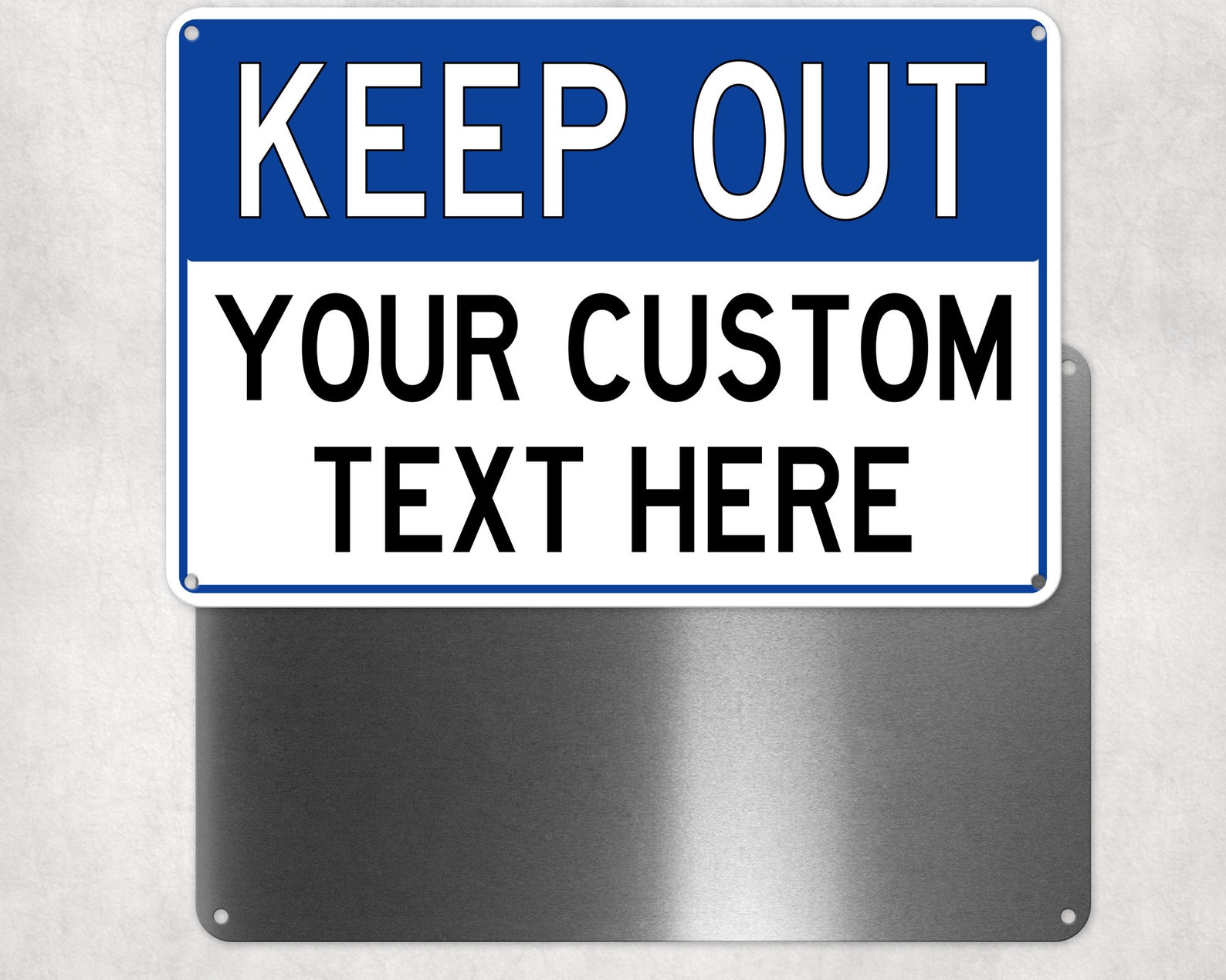 Keep Out Custom Text Metal Sign, Personalized Aluminum Sign, Man Cave ...