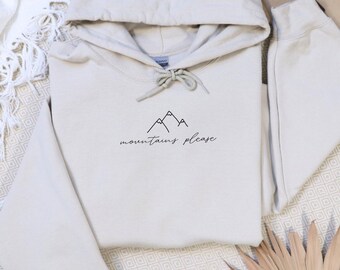 Mountain Vibes Hoodie Colorado Sweatshirt Unisex Gildan Graphic Jumper Outdoor Adventure Apparel Gift for Hiker Mountain Lover Holiday