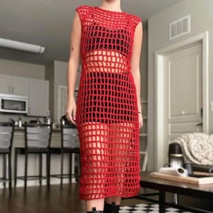 Pink Fishnet Dress - Etsy