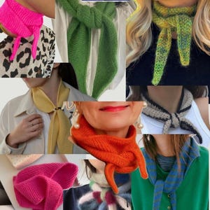 Knitting Scarf PDF Pattern; German, English