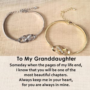 To My Granddaughter - Keep Me In Your Heart Infinity Bracelet, Birthday Gift From Grandma, Mother&#39;s Day Gift, Graduation Christmas Gift