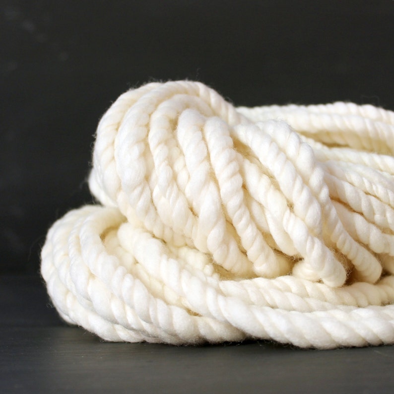 3ply White Yarn Hand Spun Yarn Bulky White Yarn Weaving Etsy Australia