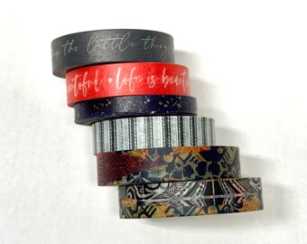 Washi Tape 6 pk Sayings stripe Hawaiian style Recollections and other brand mix