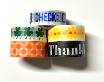 Washi Tape 5 pk Mix Recollections brand 5 yards long each