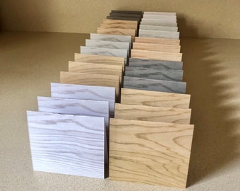 Mini Cards 30 weathered wood cardstock - white blank inside for thank you notes 3 inches x 2 3/4 inches