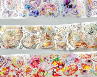 Washi PET Tape mixed set - 3 colors sweet treats donuts dessert