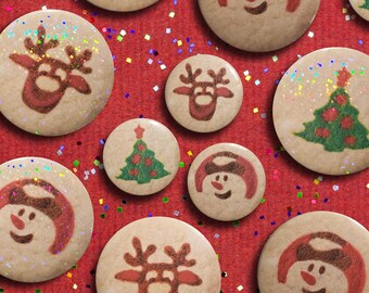 Christmas Sugar Cookie Pin Pack: Nostalgic Holiday Buttons