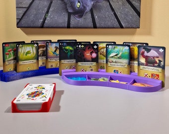 Board Game Card Holder with Token Tray - STL Download for 3D Printing - Organize Your Games