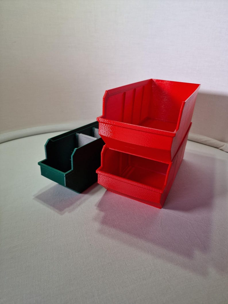Organize your space with 3D printed storage containers! This digital download includes STL files for customizable hexagon and full wall bins. Perfect for home, workshop, and DIY projects. Create practical, efficient storage solutions with ease.