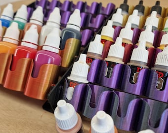 Modular Paint Bottle Organizer STL File: D&D Miniatures, Citadel, Vallejo (3D Printing Digital Download)
