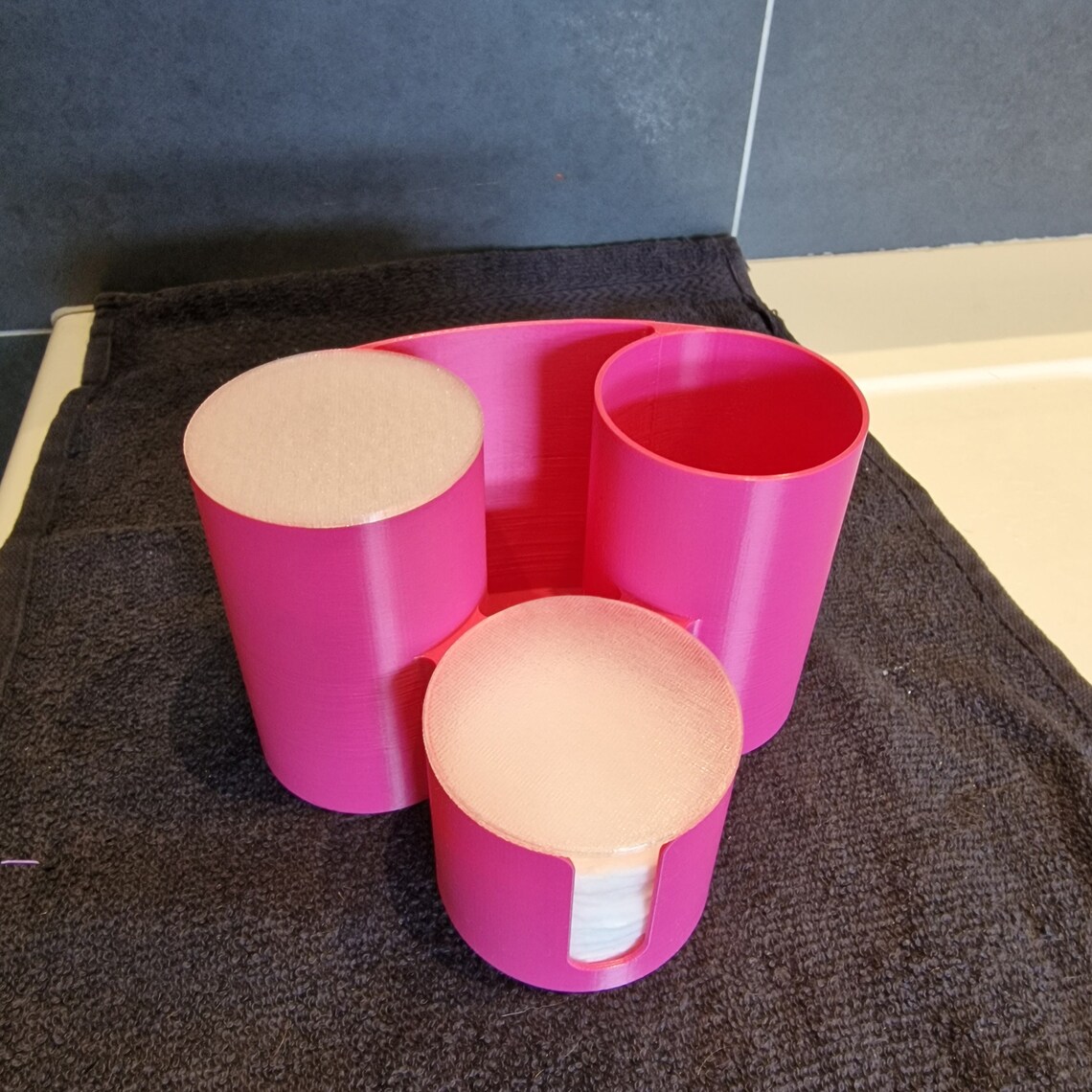 DIY 3D Print Bathroom Organizer STL - Makeup & Cotton Pad Holder ...