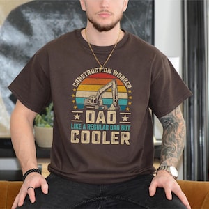 Baustelle Straßenarbeiter Dad Shirt, schwere Ausrüstung Bagger Daddy Tee, perfektes Geschenk für Bauväter und Maschinenführer