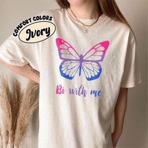 Funny Comfort Colors Bisexual Shirt, Subtle Bi Pride Tee, Discreet Bisexual Pride Funny Tee, LGBTQ Pride Outfit, Bisexual Flag LGBT Clothing