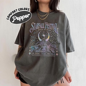 Comfort Colors Fantasy Book Shirt Starfall Festival House of Wind Night Court Tee