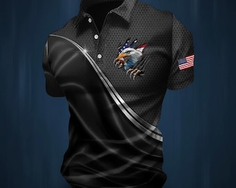 USA 250th Anniversary Polo Shirt 1776-2026, American Flag Polo Men, Patriotic Golf Shirt, 4th of July Shirt, USA Pride Gift
