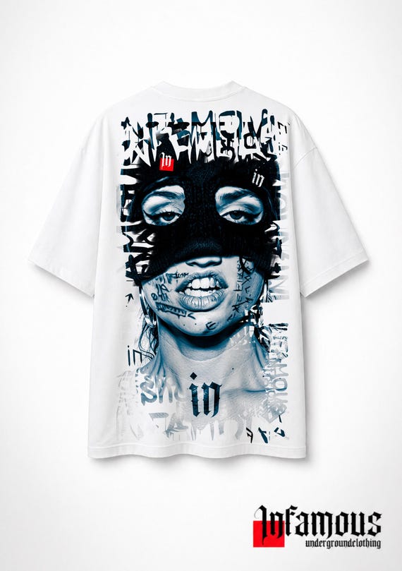 Infamous - Camiseta Oversize - Unisex - Colección INDJ - Mod.In-mask001 - Limited Edition.