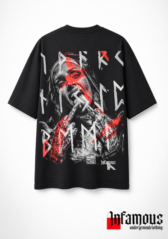 Infamous - Camiseta Oversize - Unisex - Colección N.1 -  T-shirt IN002 - Exclusive.