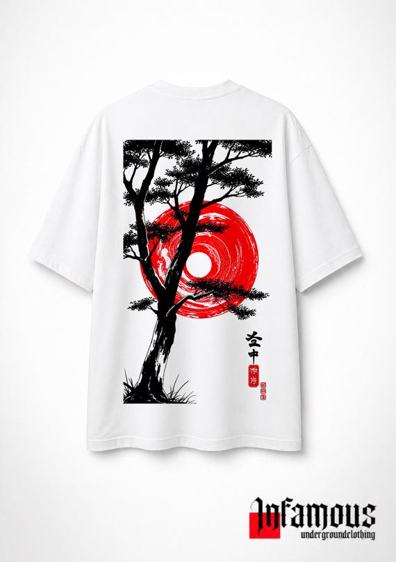 Infamous - Camiseta Oversize inspirada en Japon - Unisex - Ropa streetwear - 003 LIMITED EDITION.