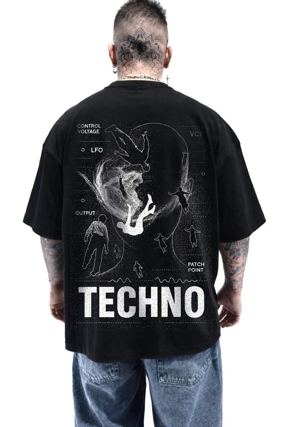 Infamous - Camiseta Oversize Techno Vibes - Unisex - Electronic Streetwear - 010 LIMITED EDITION.