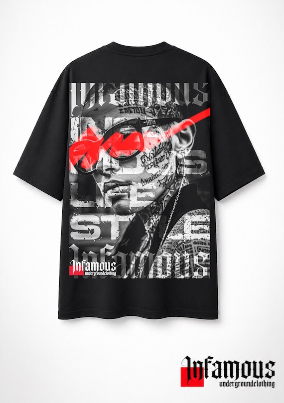 Infamous - Camiseta Oversize - Unisex - Colección N.1 -  T-shirt IN008 - Exclusive.
