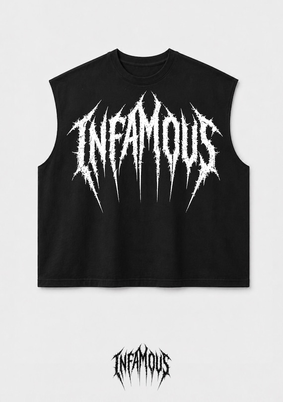 Infamous - Camiseta Oversize - Raw cut BOXY tank - 00 Limited edition.