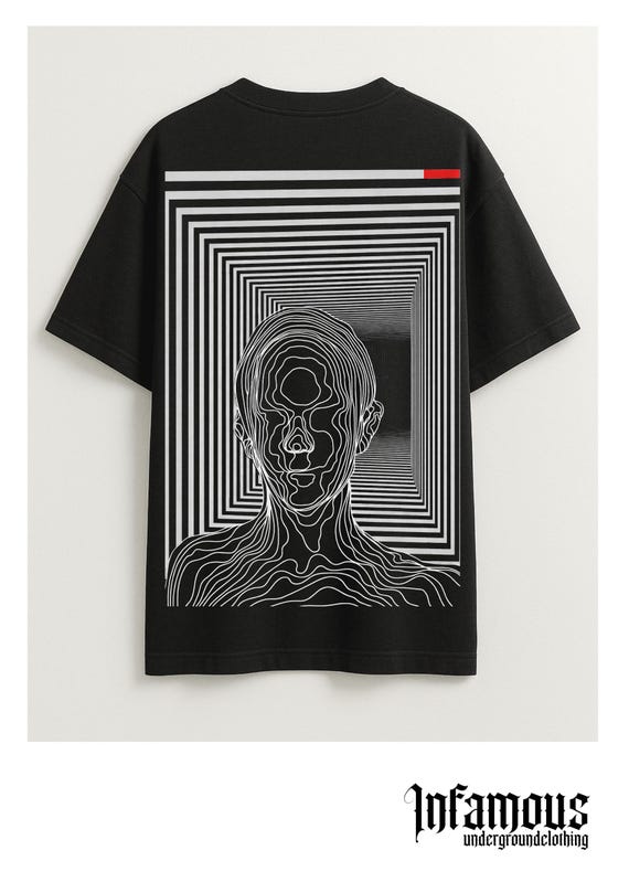 Infamous - Camiseta Oversize Techno Vibes - Unisex - Electronic Streetwear - 007b LIMITED EDITION.