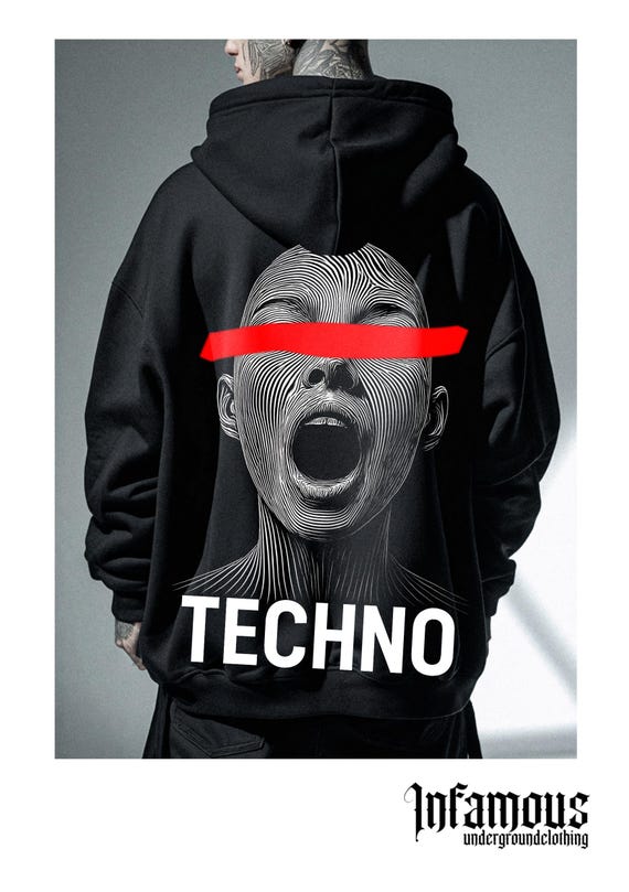 Infamous - Hoodies Oversize - Mod.006 - Colección In-Techno - Limited edition.