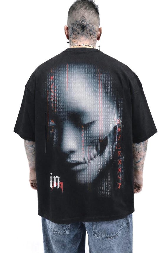 Infamous - Camiseta Oversize Cyber Techno Vibes - Unisex - Electronic Streetwear -  EXCLUSIVE RUNES.