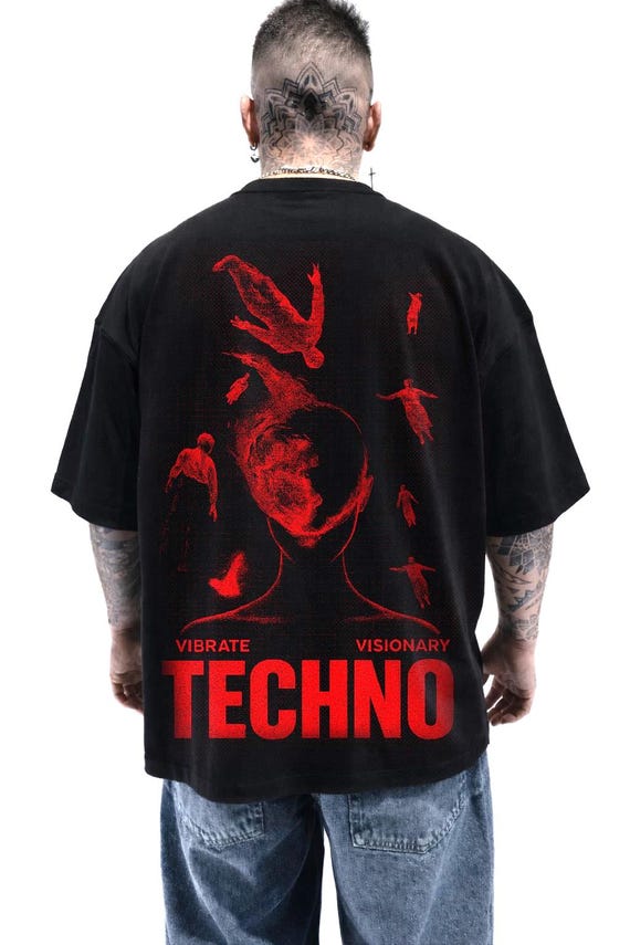 Infamous - Camiseta Oversize Techno Vibes - Unisex - Electronic Streetwear - 012 LIMITED EDITION.