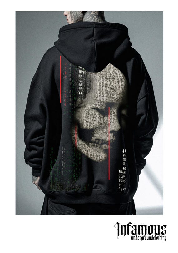 Infamous - Hoodies Oversize - Cyber Techno Vibes - Unisex - Electronic Streetwear - 02 LIMITED EDITION.
