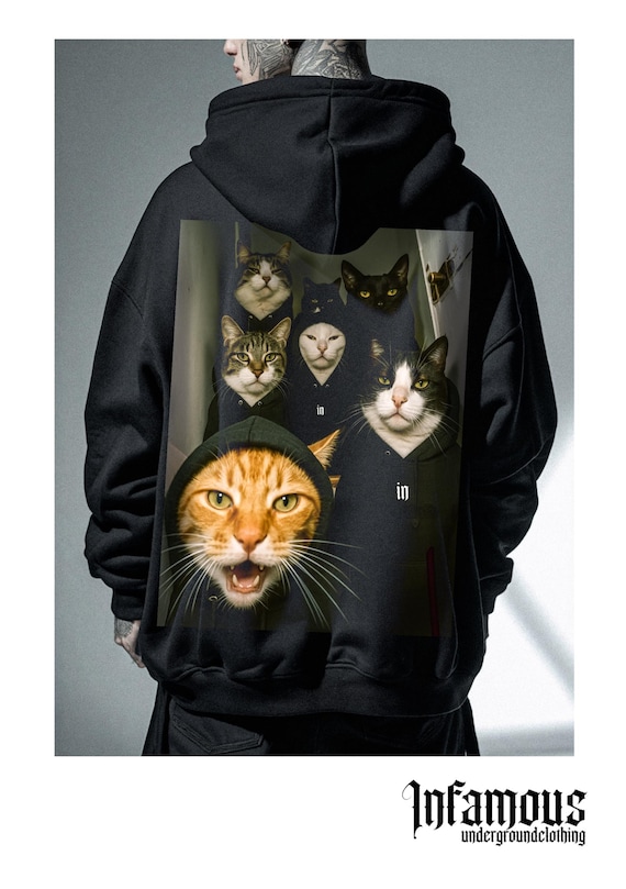Infamous -  Hoodies Oversize -  Mod.004 - Cats Limited edition.
