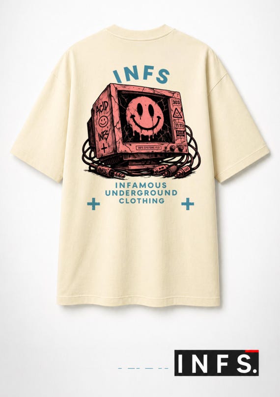 Infamous - Camiseta Oversize - Unisex - INFSCREAM0 LIMITED EDITION.