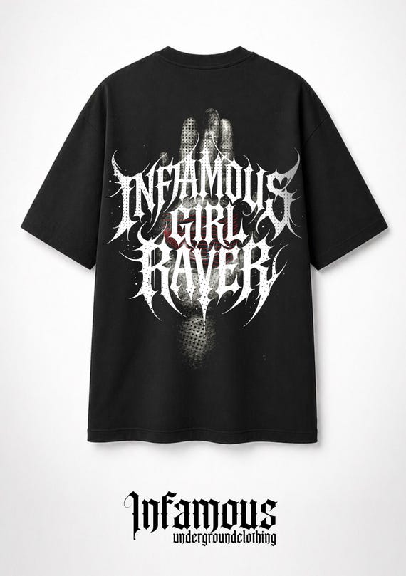 INFAMOUS - Camiseta Oversize - Unisex - Colección Real Raver - 003 LIMITED EDITION.