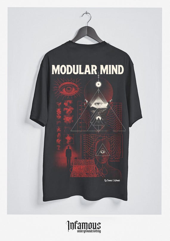 INFAMOUS - Camiseta Oversize - Unisex - Modular Mind by Danniel Selfmade - Sintetizadores - 002 LIMITED EDITION.