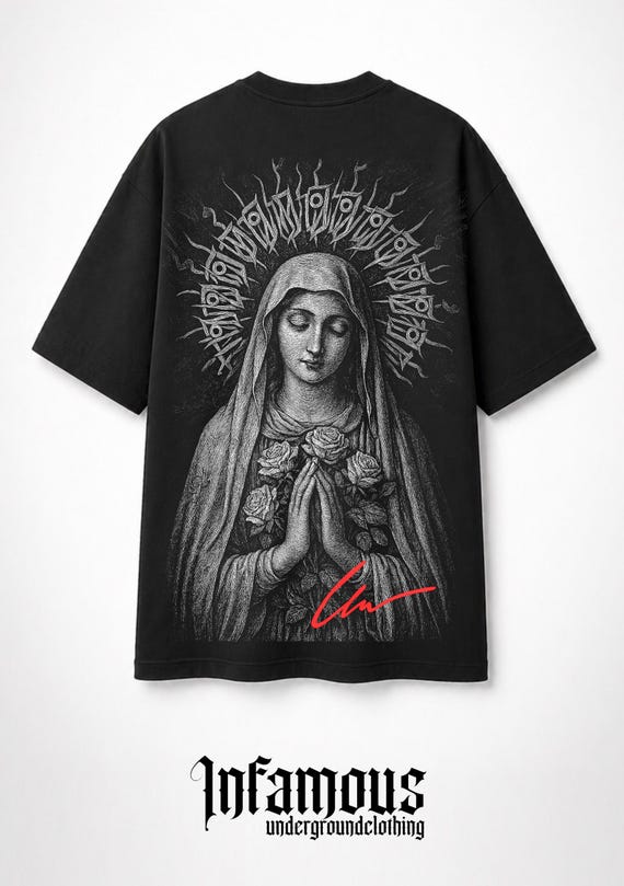 INFAMOUS - Camiseta Oversize - Unisex - Colección Dark Nun - 006 LIMITED EDITION.
