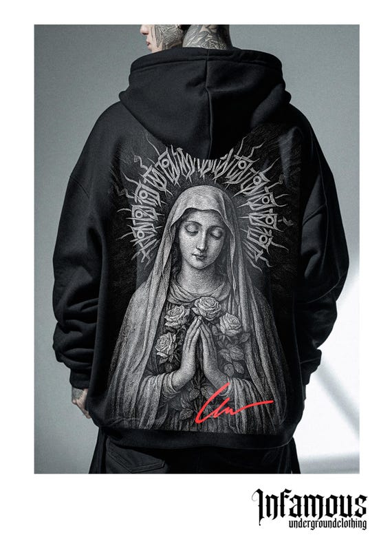 Infamous - Hoodies Oversize - Mod.034 - Colección Dark Nun - Limited edition.