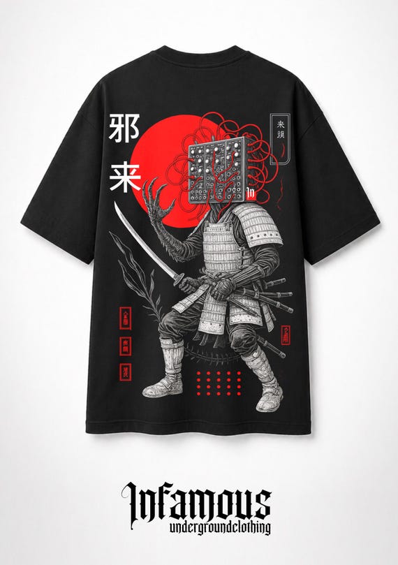 Infamous - Camiseta Oversize inspirada en Japon - Unisex - Ropa streetwear - 004 LIMITED EDITION.