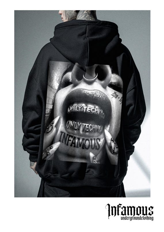 Infamous - Hoodies Oversize - Mod.031 - Colección Im Techno - Limited edition.