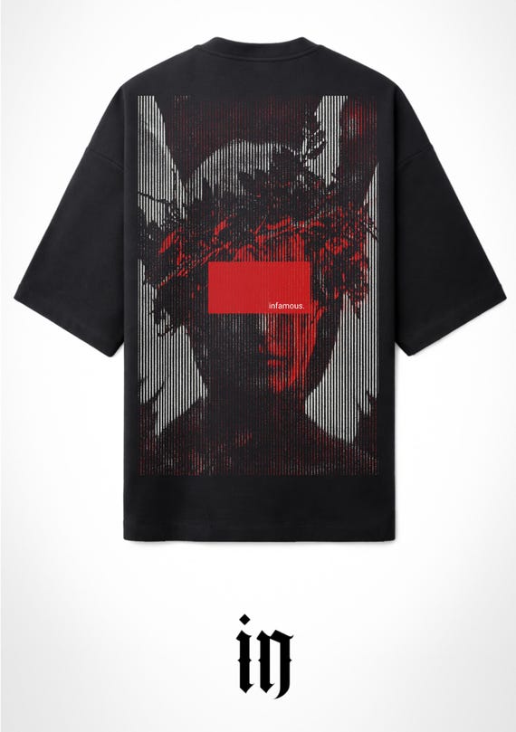 Infamous - Camiseta Oversize - Unisex - Colección INDJ - Mod.In-Red - Limited edition.