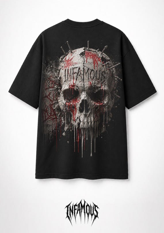 Infamous - Camiseta Oversize - Unisex - HARD STORM - Limited edition.