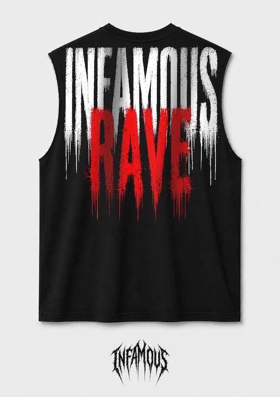 Infamous - Camiseta Oversize - Unisex - RAVE edition. 001