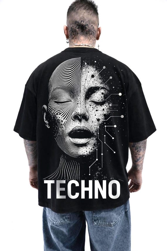Infamous - Camiseta Oversize Techno Vibes - Unisex - Electronic Streetwear - 001 LIMITED EDITION.