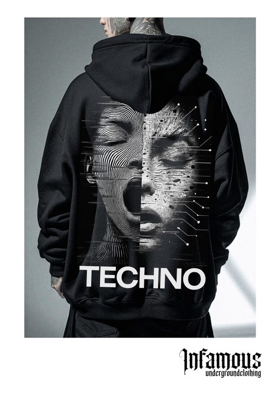 Infamous - Hoodies Oversize - Mod.044 - Colección Im Techno - Limited edition.